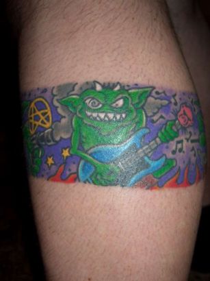 Leg With Zombie Tattoo
